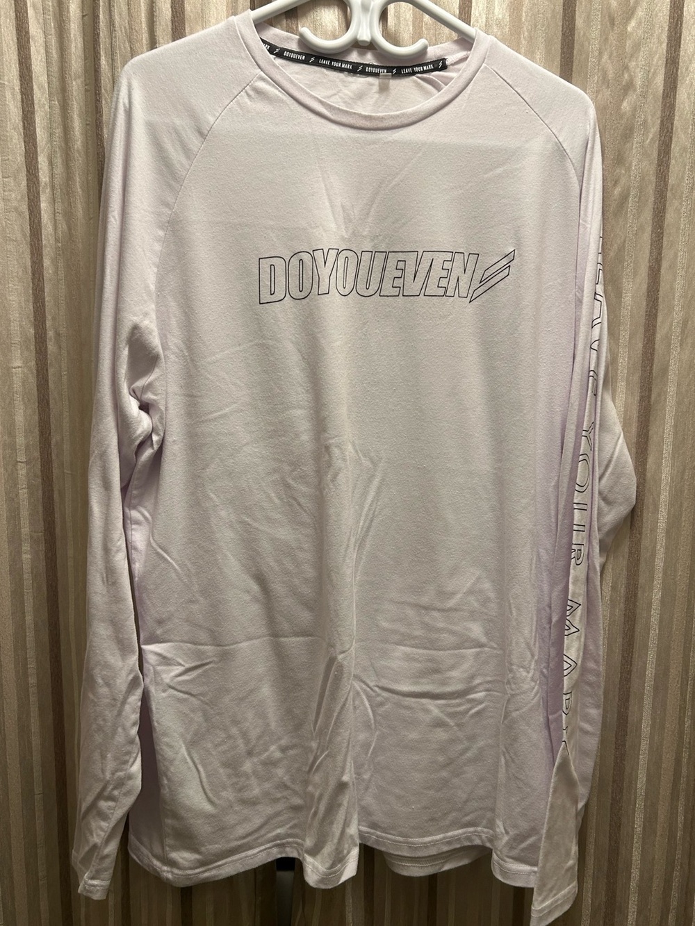 DOYOUEVEN Men's Long Sleeve Performance Shirt, White, Menโs XXL